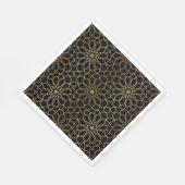 Marokkanisches Modernes Gold Schwarzes Mittelmeer  Serviette (Ecke)