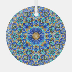 Marokkanisches Mosaik: Arabisches Nahtloses Design Ornament Aus Glas