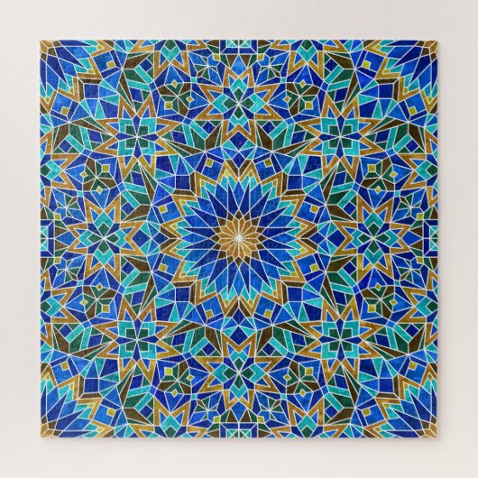 Marokkanisches Mosaik: Arabisches Nahtloses Design Puzzle (Vertikal)