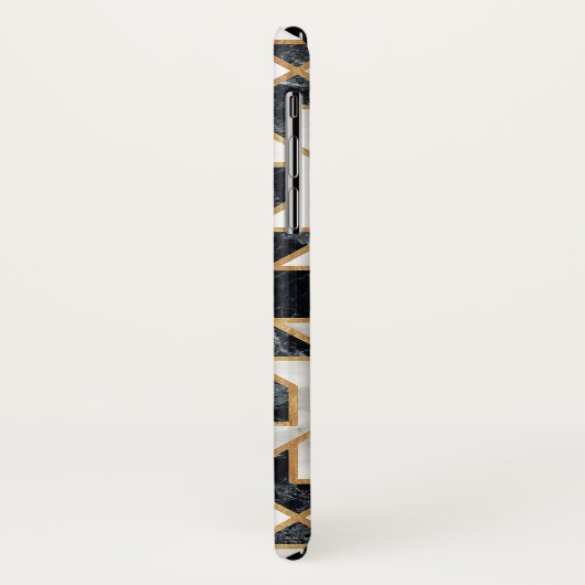 Marokkanisches Mosaik aus schwarzem und weißem Mar Case-Mate iPhone Hülle (Hinten/Links)