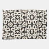 Marokkanisches Mosaik aus schwarzem und weißem Mar Geschirrtuch (Horizontal)