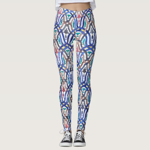 Marokkanisches Mosaik: buntes traditionelles Desig Leggings