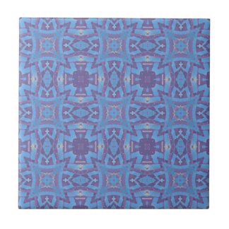 Marokkanisches Mosaik geometrisches Muster blau li Fliese