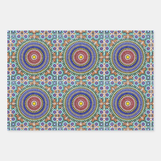 Marokkanisches Mosaik Geschenkpapier Set (Vorderseite)