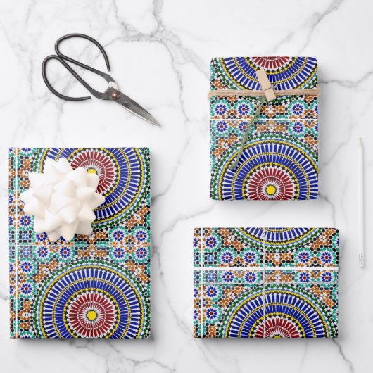 Marokkanisches Mosaik Geschenkpapier Set (Vorderseite)