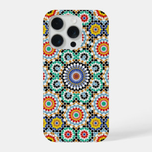 Marokkanisches Mosaik Traditionelles Boho-Muster iPhone 15 Pro Hülle