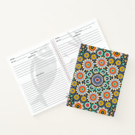 Marokkanisches Mosaik Traditionelles Boho-Muster Notizblock