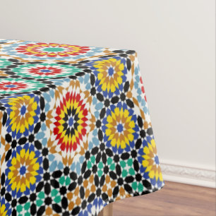 Marokkanisches Mosaik Traditionelles Boho-Muster Tischdecke