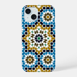 Marokkanisches Mosaik Traditionelles Geometrisches iPhone 15 Hülle