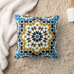 Marokkanisches Mosaik Traditionelles Geometrisches Kissen
