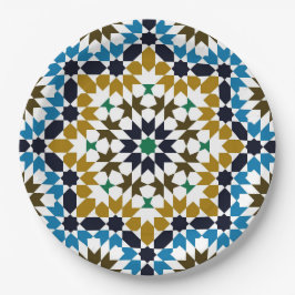 Marokkanisches Mosaik Traditionelles Geometrisches Pappteller