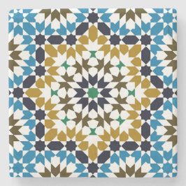 Marokkanisches Mosaik Traditionelles Geometrisches Steinuntersetzer