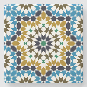 Marokkanisches Mosaik Traditionelles Geometrisches Steinuntersetzer