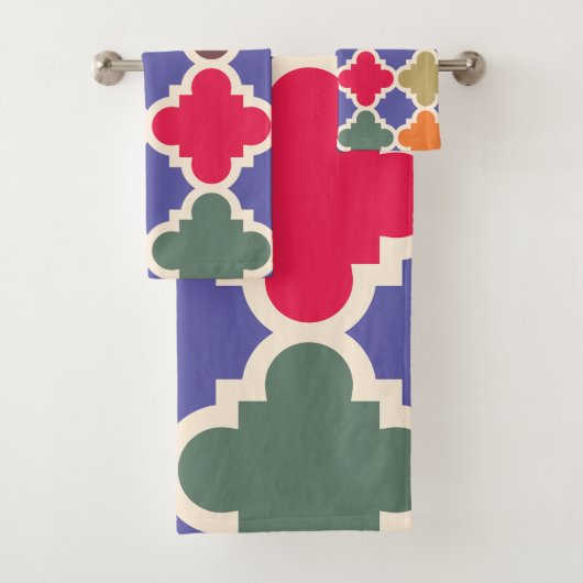 Marokkanisches Mosaikmuster Badhandtuch Set (Insitu)
