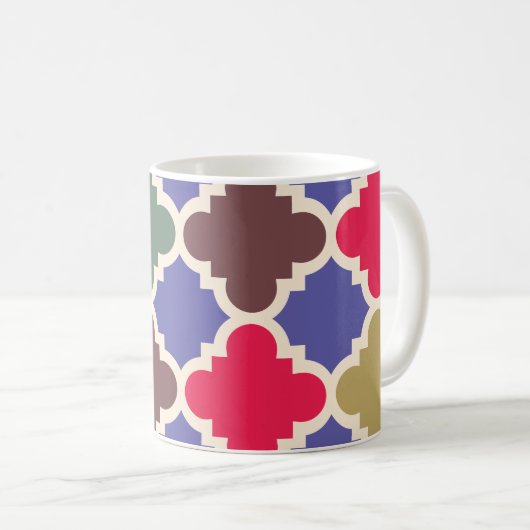 Marokkanisches Mosaikmuster Kaffeetasse (VorderseiteRechts)