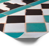 Marokkanisches Mosaikmuster Poster (Ecke)