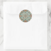 Marokkanisches Mosaikmuster Runder Aufkleber (Tasche)