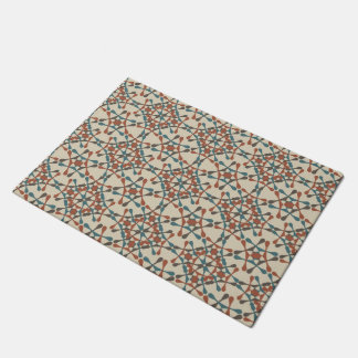 marokkanisches Muster 2 (braun und blau) Fußmatte