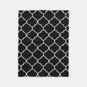 Marokkanisches Muster aus schwarzem und weißem Mit Fleecedecke (Vorderseite)