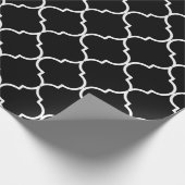 Marokkanisches Muster aus schwarzem und weißem Mit Geschenkpapier (Ecke)