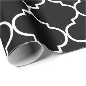 Marokkanisches Muster aus schwarzem und weißem Mit Geschenkpapier (Rolleneckpunkt)