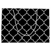 Marokkanisches Muster aus schwarzem und weißem Mit Große Geschenktüte (Rückseite)