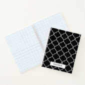 Marokkanisches Muster aus schwarzem und weißem Mit Notizblock (Innenseite)