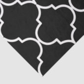 Marokkanisches Muster aus schwarzem und weißem Mit Seidenpapier (Ausschnitt)