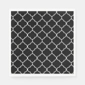 Marokkanisches Muster aus schwarzem und weißem Mit Serviette (Vorderseite)