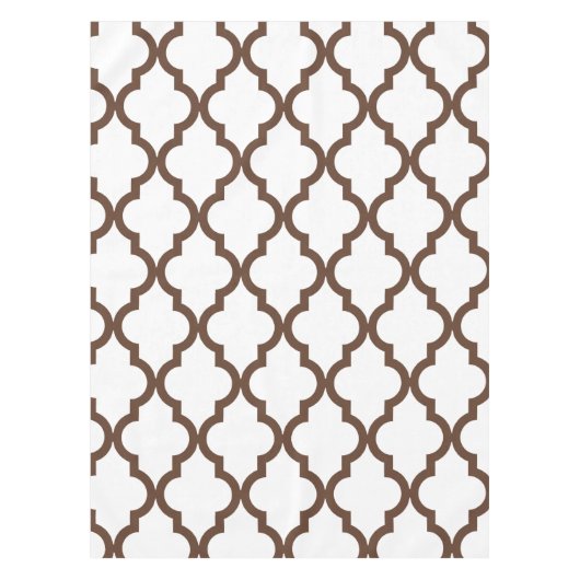 Marokkanisches Muster: Brown Tischdecke (Vorderseite)