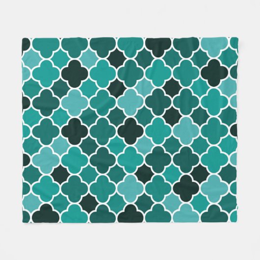 marokkanisches Muster Fleecedecke (Vorderseite (Horizontal))