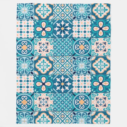 Marokkanisches Muster Fleecedecke (Vorderseite)