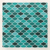 marokkanisches Muster Glasuntersetzer (Vorderseite)