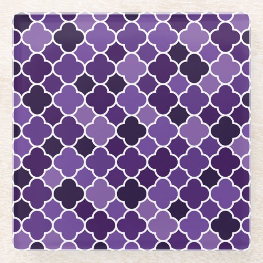 marokkanisches Muster Glasuntersetzer (Vorderseite)