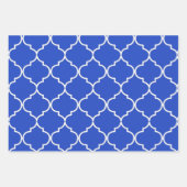 Marokkanisches Muster in Blau und Weiß Geschenkpapier Set (Vorderseite)