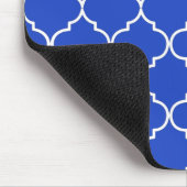Marokkanisches Muster in Blau und Weiß Mousepad (Ecke)