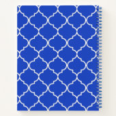 Marokkanisches Muster in Blau und Weiß Notizblock (Rückseite)
