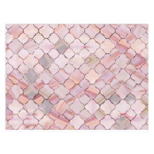 Marokkanisches Muster in Marmor- und Quarzkristall Tischdecke