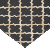 Marokkanisches Muster in Schwarz und Gold Tischdecke (Schrägansicht)