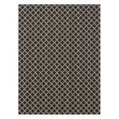 Marokkanisches Muster in Schwarz und Gold Tischdecke (Vorderseite)