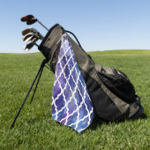 Marokkanisches Muster: Lila Golfhandtuch (Gras)