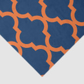Marokkanisches Muster - Marine-Blau u. Orange Seidenpapier (Detail)