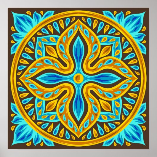 marokkanisches Muster Poster (Vorne)