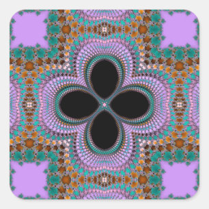 marokkanisches Muster Quadratischer Aufkleber