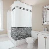 marokkanisches Muster> Schwarz-Weiß-Vorhänge Duschvorhang (Beispiel)