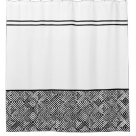 marokkanisches Muster> Schwarz-Weiß-Vorhänge Duschvorhang