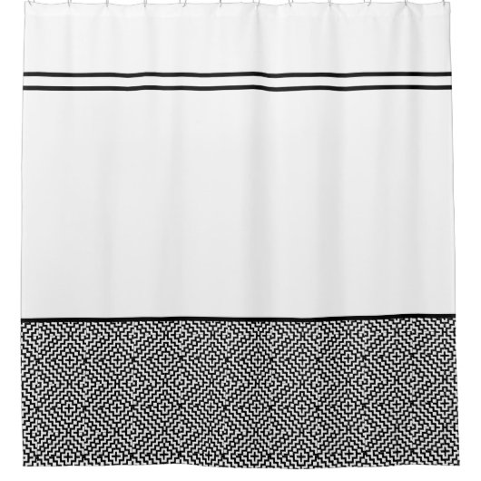 marokkanisches Muster> Schwarz-Weiß-Vorhänge Duschvorhang (Vorderseite)