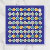 Marokkanisches Muster Tile Royal Golden Wedding Geschenkanhänger (Rückseite)