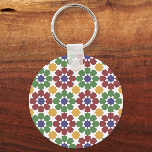 Marokkanisches Muster Zellige Traditionell islamis Schlüsselanhänger (Vorderseite)