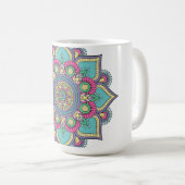 Marokkanisches Musterdesign arabische Latte-Tasse Kaffeetasse (VorderseiteRechts)